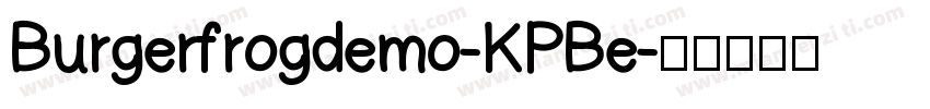 Burgerfrogdemo-KPBe字体转换