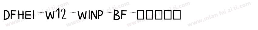 DFHEI-W12-WINP-BF字体转换
