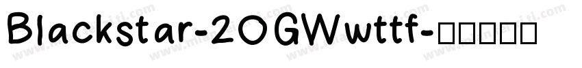 Blackstar-2OGWwttf字体转换