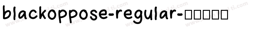blackoppose-regular字体转换