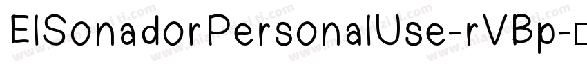 ElSonadorPersonalUse-rVBp字体转换