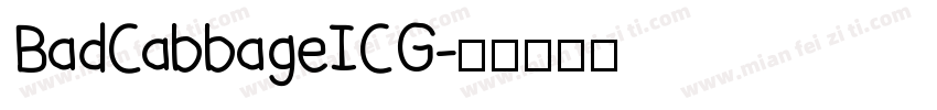 BadCabbageICG字体转换