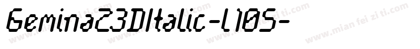 Gemina23DItalic-l105字体转换