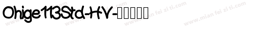Ohige113Std-HV字体转换