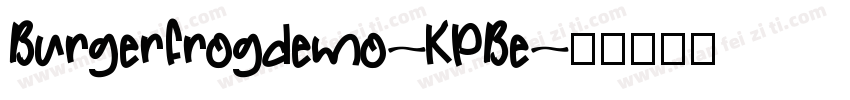 Burgerfrogdemo-KPBe字体转换