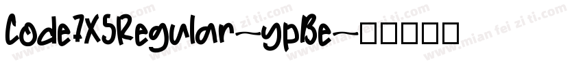 Code7X5Regular-ypBe字体转换