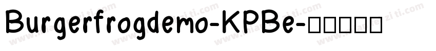 Burgerfrogdemo-KPBe字体转换