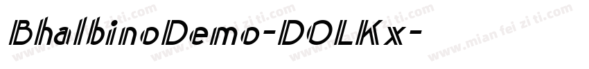 BhalbinoDemo-DOLKx字体转换