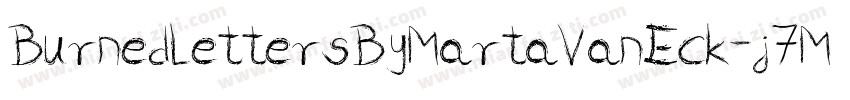 BurnedLettersByMartaVanEck-j7M9字体转换