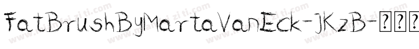 FatBrushByMartaVanEck-JKzB字体转换