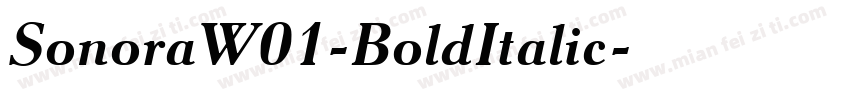 SonoraW01-BoldItalic字体转换