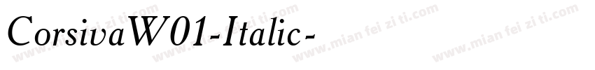 CorsivaW01-Italic字体转换