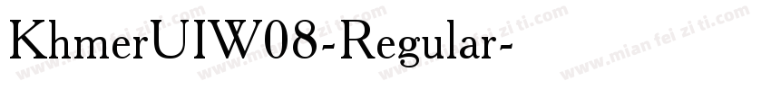 KhmerUIW08-Regular字体转换