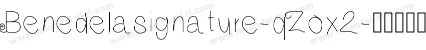 Benedelasignature-qZox2字体转换