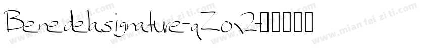 Benedelasignature-qZox2字体转换