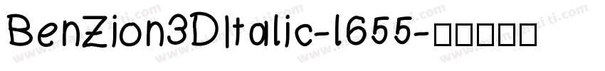 BenZion3DItalic-l655字体转换