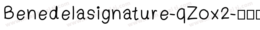 Benedelasignature-qZox2字体转换
