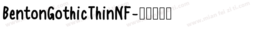 BentonGothicThinNF字体转换