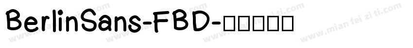 BerlinSans-FBD字体转换