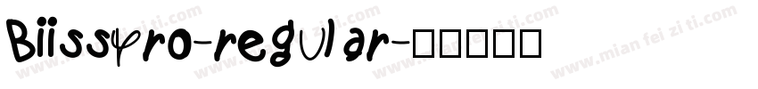 Biisspro-regular字体转换
