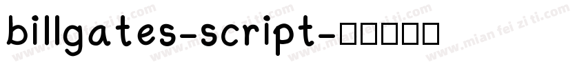 billgates-script字体转换