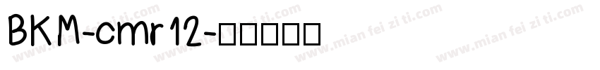 BKM-cmr12字体转换