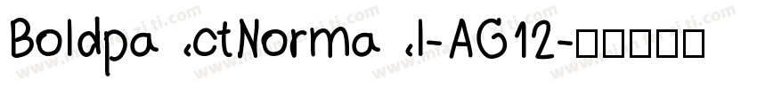 BoldpactNormal-AG12字体转换