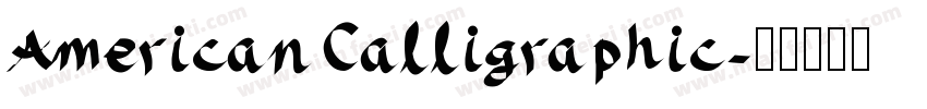 AmericanCalligraphic字体转换