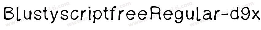 BlustyscriptfreeRegular-d9xPX字体转换