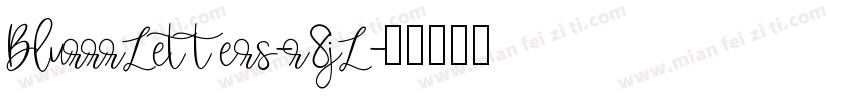 BlurrrLetters-r8jL字体转换