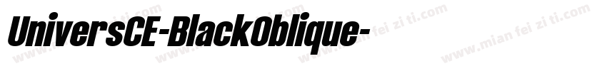 UniversCE-BlackOblique字体转换