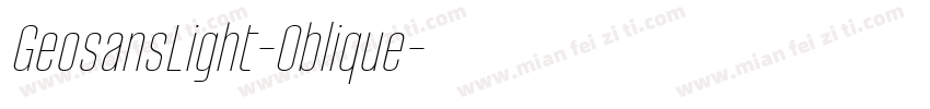 GeosansLight-Oblique字体转换
