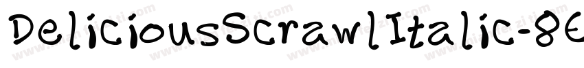 DeliciousScrawlItalic-8EZB字体转换