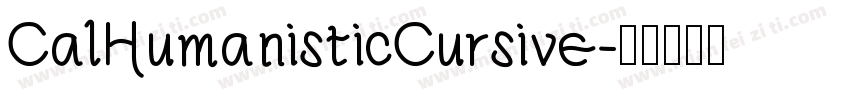 CalHumanisticCursive字体转换