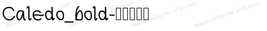 Caledo_bold字体转换