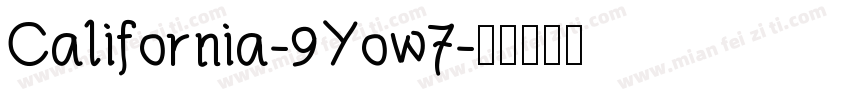 California-9Yow7字体转换
