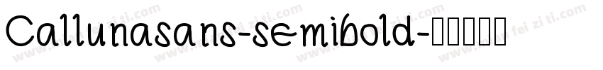 Callunasans-semibold字体转换