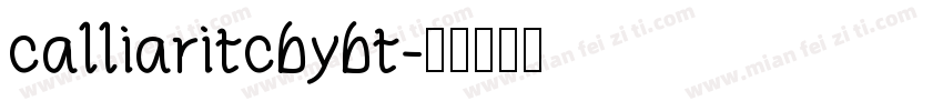 calliaritcbybt字体转换