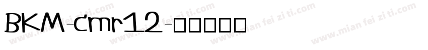 BKM-cmr12字体转换