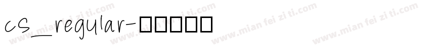 cs_regular字体转换