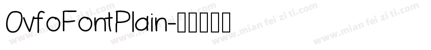 OvfoFontPlain字体转换