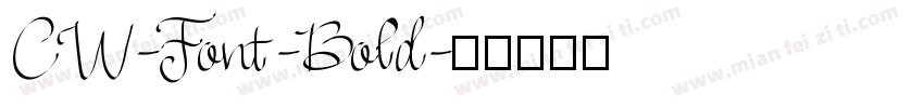 CW-Font-Bold字体转换