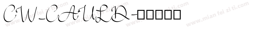 CW_CAULD字体转换