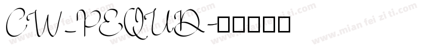 CW_PEQUD字体转换