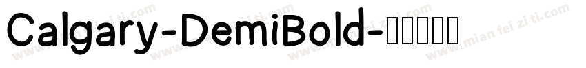Calgary-DemiBold字体转换