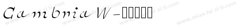 CambriaW字体转换