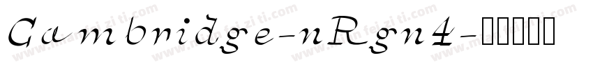 Cambridge-nRgn4字体转换