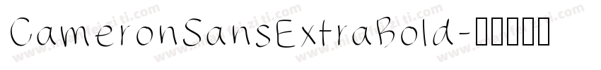 CameronSansExtraBold字体转换