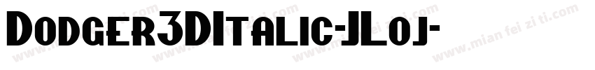 Dodger3DItalic-JLoj字体转换