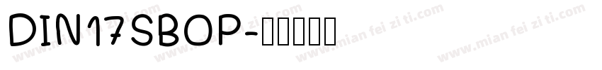 DIN17SBOP字体转换
